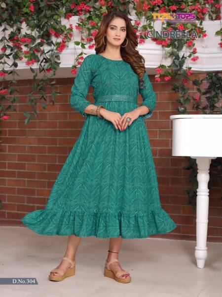 Tips And Tops Cindrella Vol 3 Georgette Anarkali Kurti Collection
